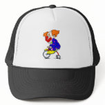 Clown on tricycle mesh hat