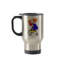 Clown on tricycle coffee mugs