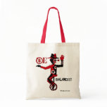 Clown on unicycle abstract graphic art cool bag