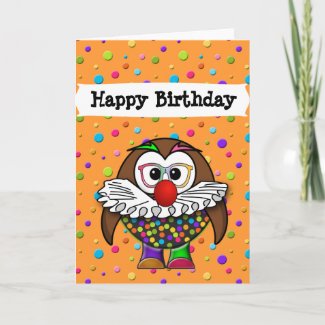 clown owl card