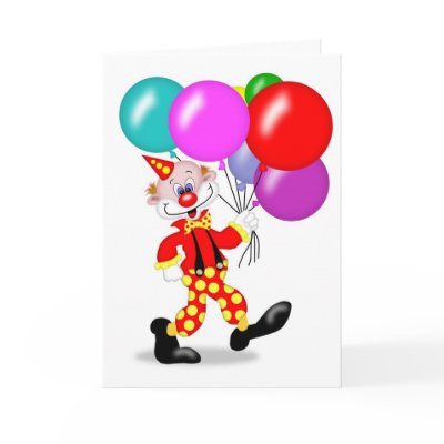 Clown Party Invitation Card by AJsGraphics