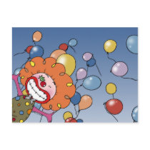 Clown party postcard by jsoh Clown party postcard