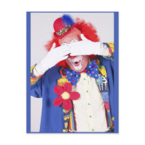 Clown Peekaboo Post Card