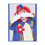 Clown Peekaboo postcards