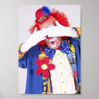 Clown Peekaboo print