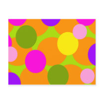 Clown Polkadot Gumball Card postcards