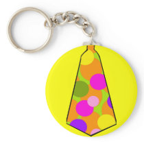 Clown Polkadot Gumball Tie Keychains
