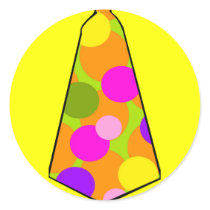 Clown Polkadot Gumball Tie Stickers