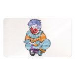 Clown riding business card