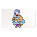 Clown riding business card