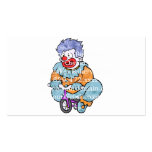 Clown riding business card