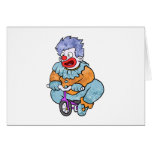 Clown riding card