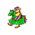 Clown riding fake horse photo cut outs