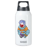 Clown riding thermos bottle