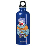 Clown riding water bottle