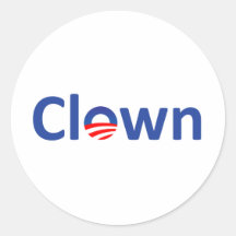clown round sticker
