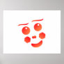 Clown shape face fun design print