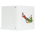Clown shooting out of a canon vinyl binder