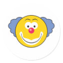 Clown Smiley Face stickers