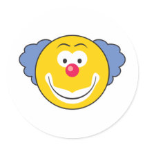 Clown Smiley Face stickers by doonidesigns Clown Smiley Face stickers