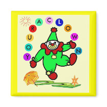Clown Text Magnet by kidsworld Clown Text Magnet