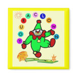 Clown Text  Magnet