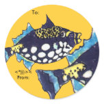 Clown Trigger Cartoon Fish Personalized Labels stickers