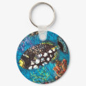 CLOWN TRIGGERFISH KEY CHAIN keychains by oceandudes CLOWN TRIGGERFISH KEY CHAIN keychains