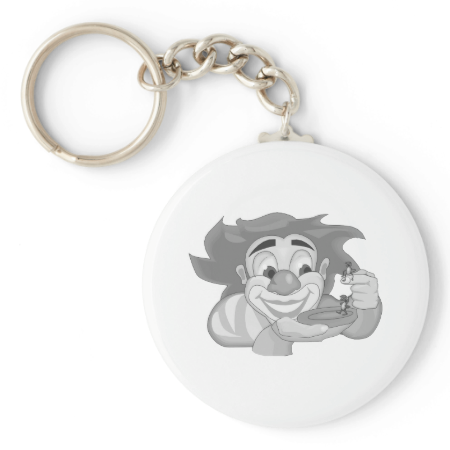 Clown with ants key chain