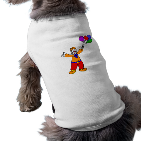 Clown with balloons pet shirt Clown with balloons pet shirt
