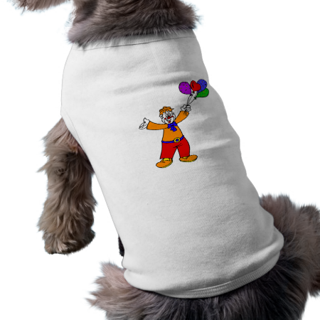 Clown with balloons pet shirt