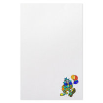 Clown with Balloons Stationery Paper