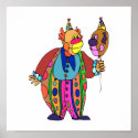 Clown with clown balloon