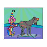 clown with fake mule photo cut out