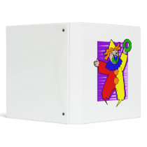 Clown with giant ring 3 ring binders