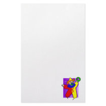 Clown with giant ring stationery