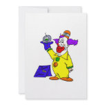 Clown with hand puppet announcements
