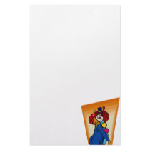 Clown with kitty custom stationery