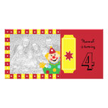 Clown with Stars Birthday Photocard Picture Card