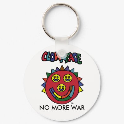 Clownface, NO MORE WAR Keychain by clownfacearts