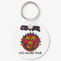 Clownface, NO MORE WAR Keychain