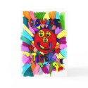 Clownface Tiger Birthday Card by clownfacearts Clownface Tiger Birthday Card
