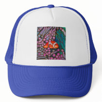 Clownfish Sea Anemone "Stained Glass" design! Hat