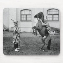 Clowning Around on a Horse, 1915 Mousepad
