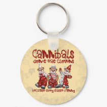 Clowns and Cannibals keychains by SillyShirts Clowns and Cannibals keychains