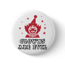 Clowns Are Evil Button