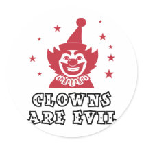 Clowns Are Evil Sticker