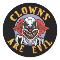 Clowns are Evil Stickers/Envelope Seals