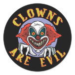 Clowns are Evil Stickers/Envelope Seals