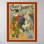 Clowns Cirage Jacquot Vintage Art Poster